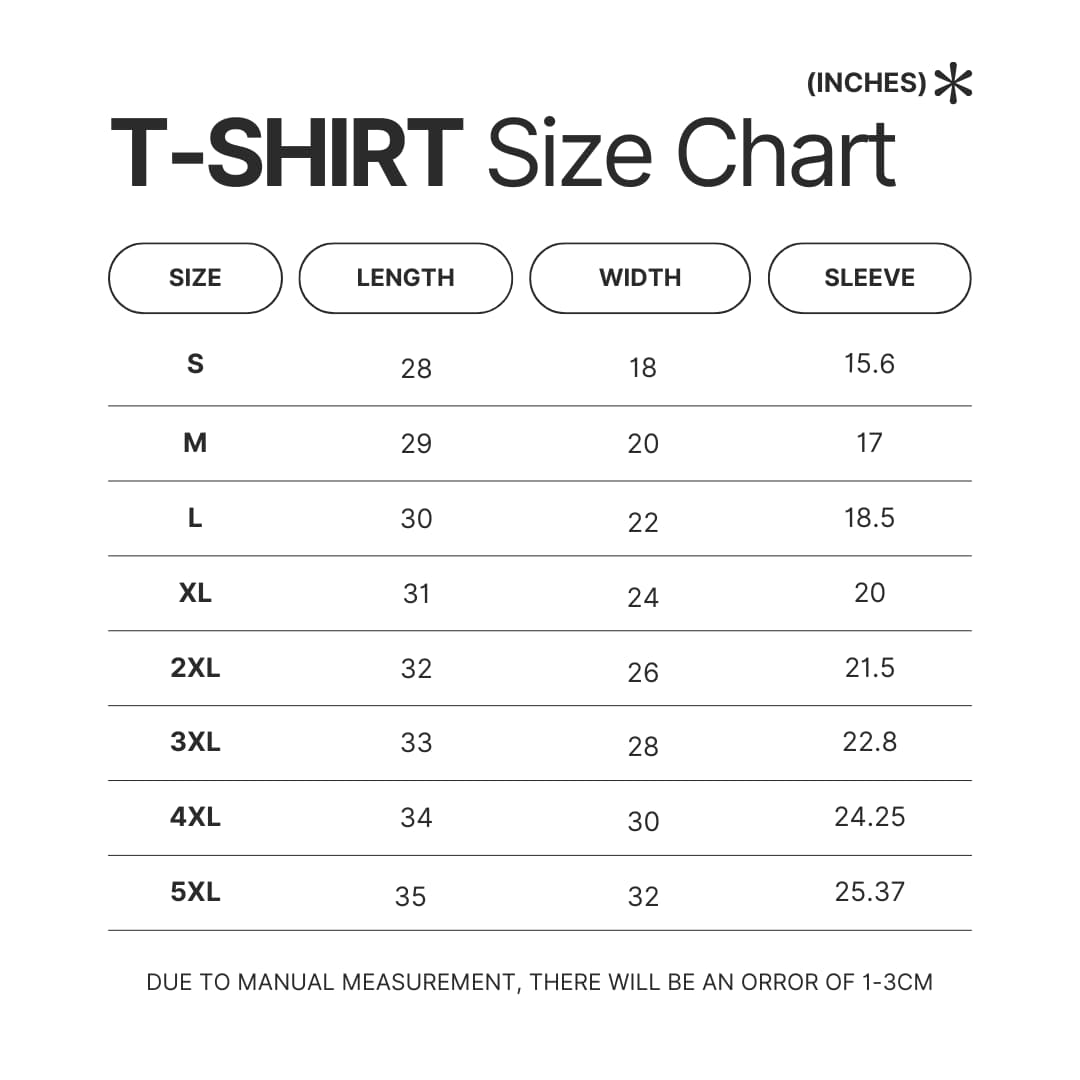 T shirt Size Chart - The Hunger Games Store