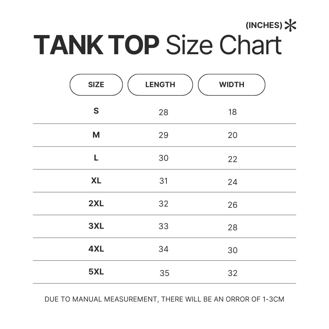 Tank Top Size Chart - The Hunger Games Store