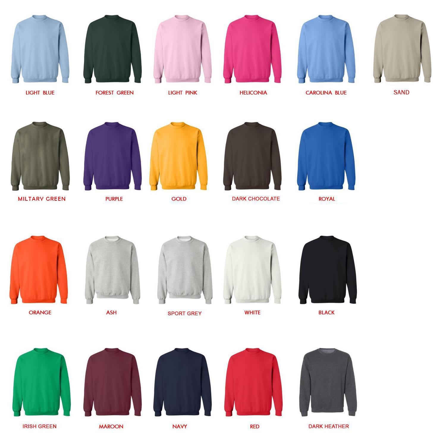 sweatshirt color chart - The Hunger Games Store