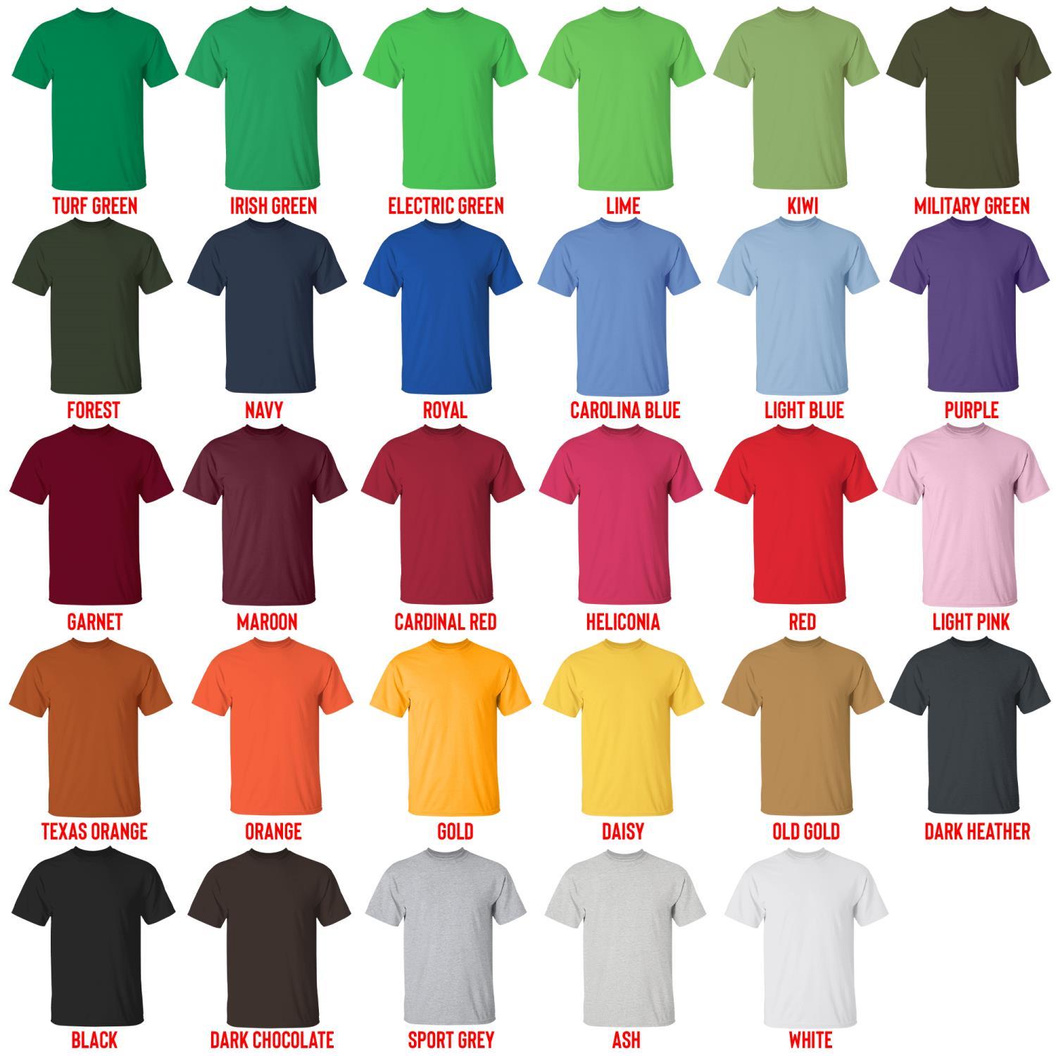 t shirt color chart - The Hunger Games Store