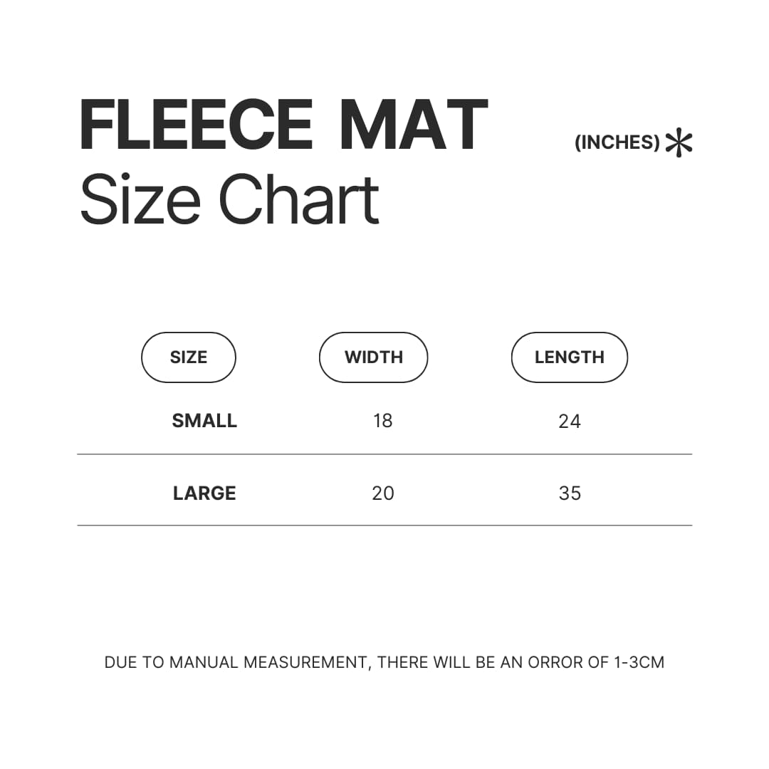 Fleece Mat Size Chart - The Hunger Games Store