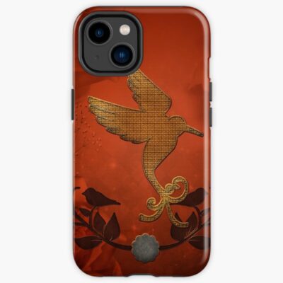 Elegant Fantasy Bird With Leaves Iphone Case