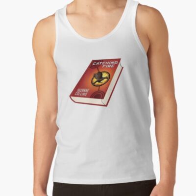 Catching Fire Suzanne Collins Book Sticker Tank Top