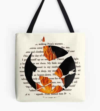 Hunger Games Mockingjay Book Design Tote Bag