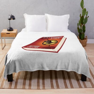 Catching Fire Suzanne Collins Book Sticker Throw Blanket