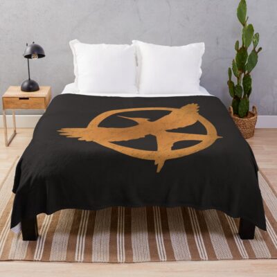 The Hunger Games Mockingjay Katniss Snow Peeta Rebellion Capitol Tribute Throw Blanket