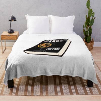 The Hunger Games Suzanne Collins Book Sticker Throw Blanket