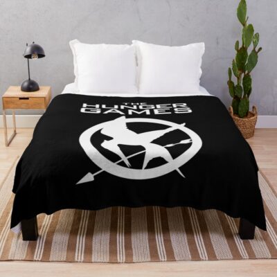 Hunger Games Merch Hunger Games Logo Throw Blanket