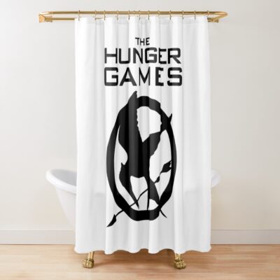Hunger Games Merch Hunger Games Logo Shower Curtain