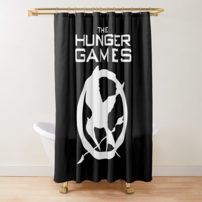 Hunger Games Merch Hunger Games Logo Shower Curtain