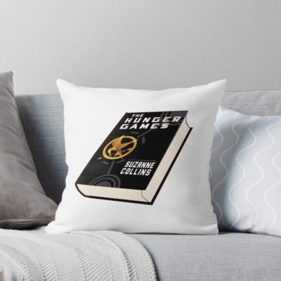 The Hunger Games Suzanne Collins Book Sticker Throw Pillow