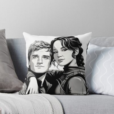 The Couple On Fire Throw Pillow